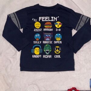Garanimals Navy Blue Emoji Long Sleeve Tee